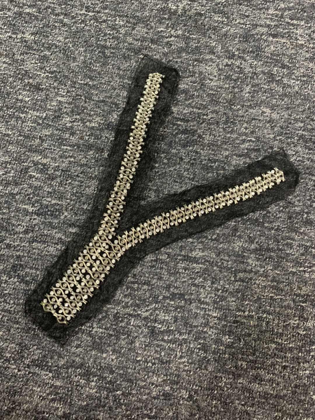 金银色链条珠子花边服装辅料衣帽裤边装饰蕾丝居家窗帘棉花边辅料产品图