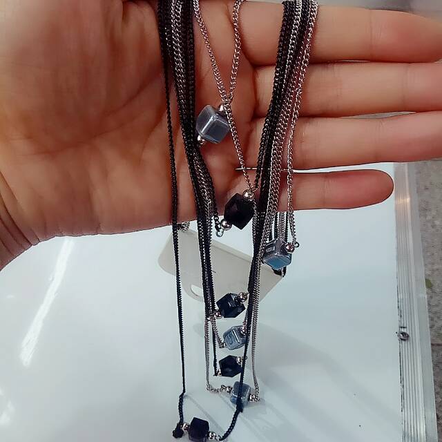 Direct sales from the manufacturer of creative and fashionable two-color ceramic chain necklaces Specification image