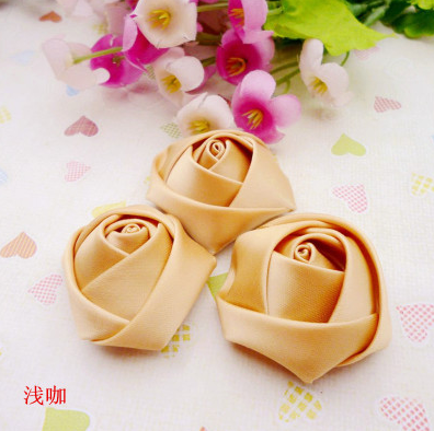Direct Diy Ribbon Camellia Ribbon Flowers Hand-Held Flower Materials Diy Hair Accessories Small Flower Handmade Accessories Bracteus Specification drawing