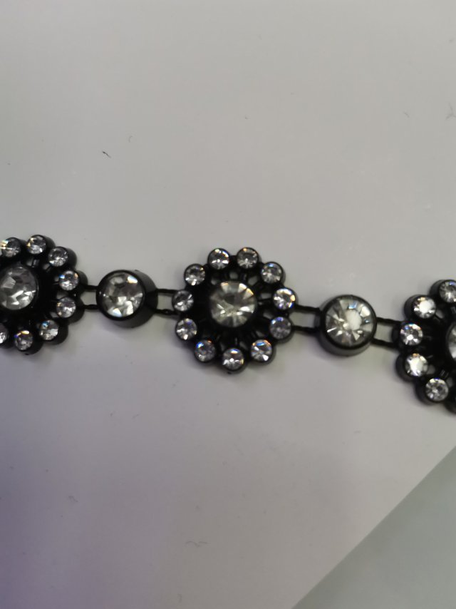 欧美风格复古黑色圆形线钻耳坠服装辅料现货批发产品图