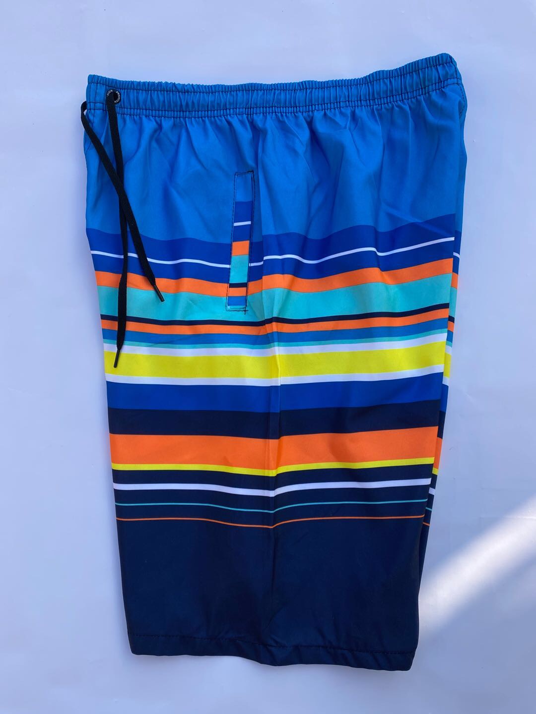 夏季潮流时尚沙滩裤男士ins休闲短裤流行青少年宽松五分裤彩色条纹细节图