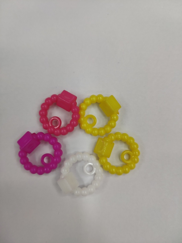 DIY jewelry accessories, cartoon rings, colorful solid color jewelry accessories