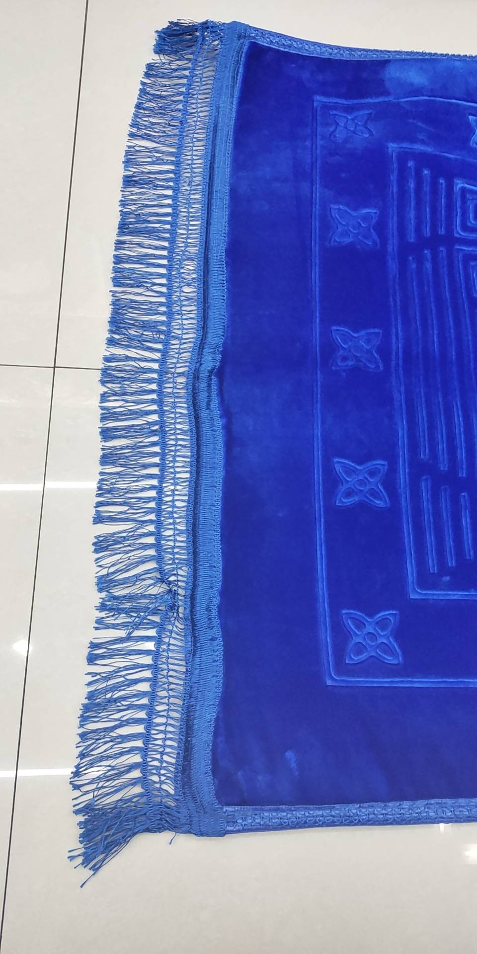 Blue Embossed Hajj Mat Halal Mat details Picture