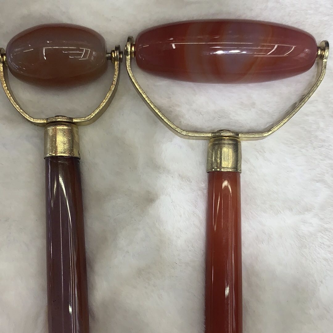 天然红玛瑙玉髓美容棒按摩器瘦脸神器经络活血养颜送闺蜜