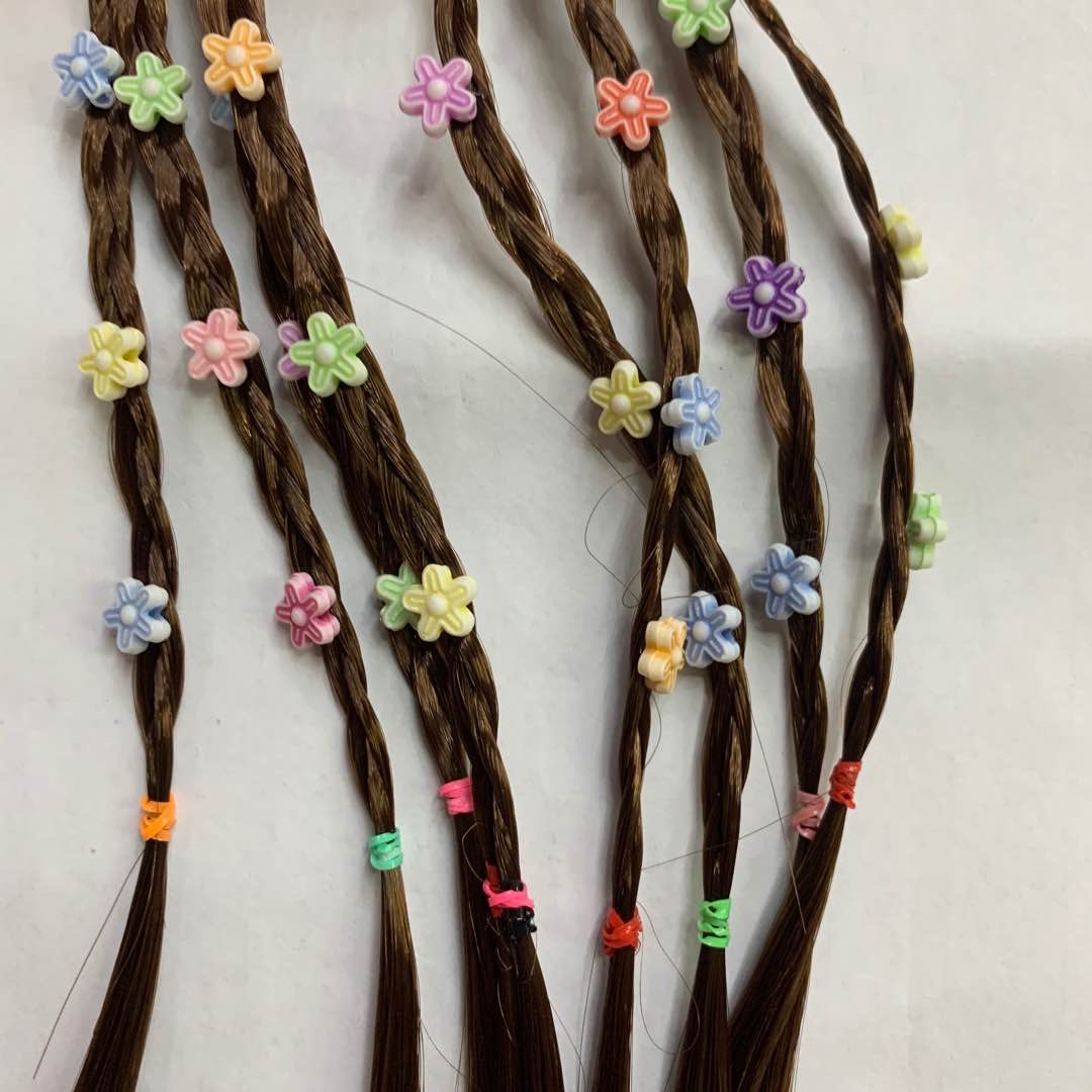 Hair flowers, headwear, wigs, headwear accessories, decorative items, handcrafted ornaments, pink style Specification image
