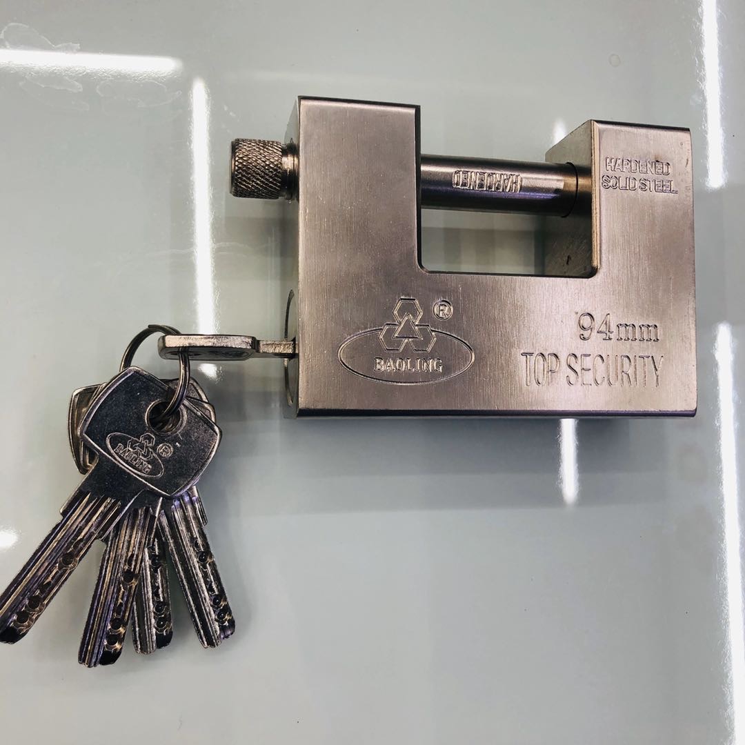 94mm矩形锁厂家直销防锈防腐蚀全铜矩形铜挂锁产品图