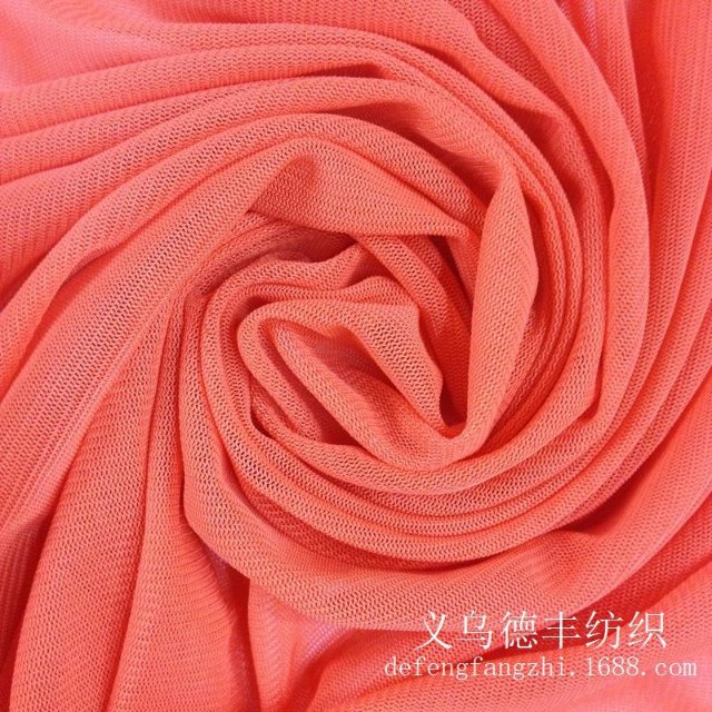 Soft mesh fabric, encrypted transparent gauze, stage costume fabric, perforated lace, elastic fine mesh gauze details Picture