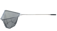 铝合金伸缩杆折叠三角抄网细网钓鱼渔具捞渔网