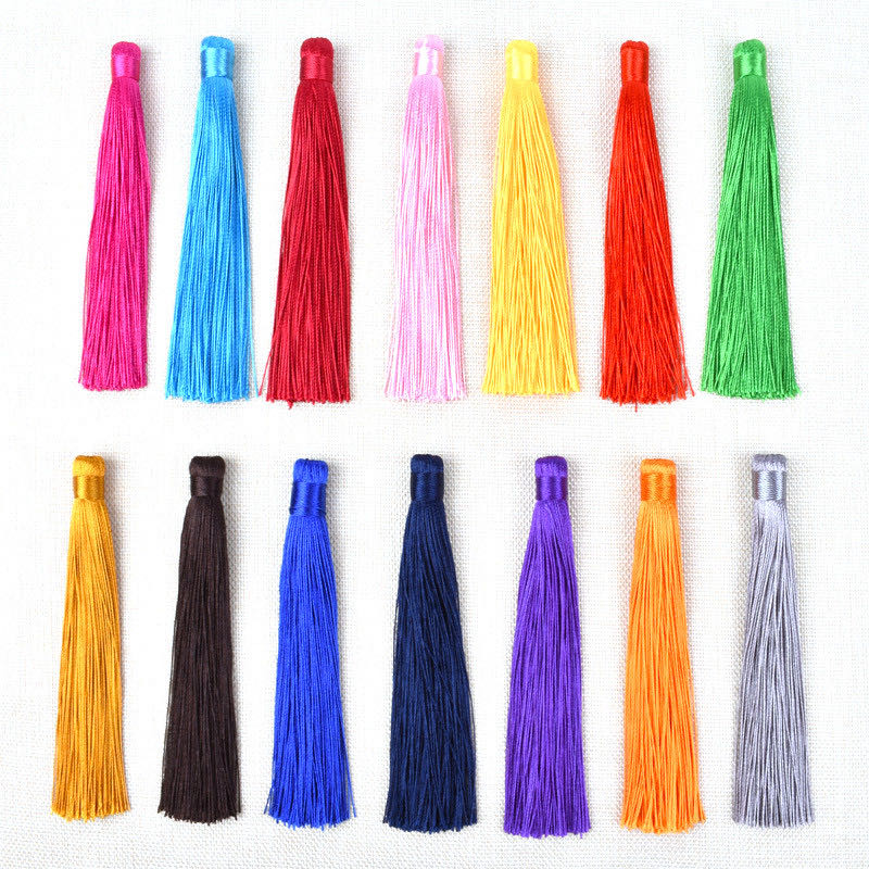 中国结流苏、涤纶8盘金边结中国结服装辅料配件，汽车挂件流苏，年货喜庆挂绳中国结福字流苏细节图