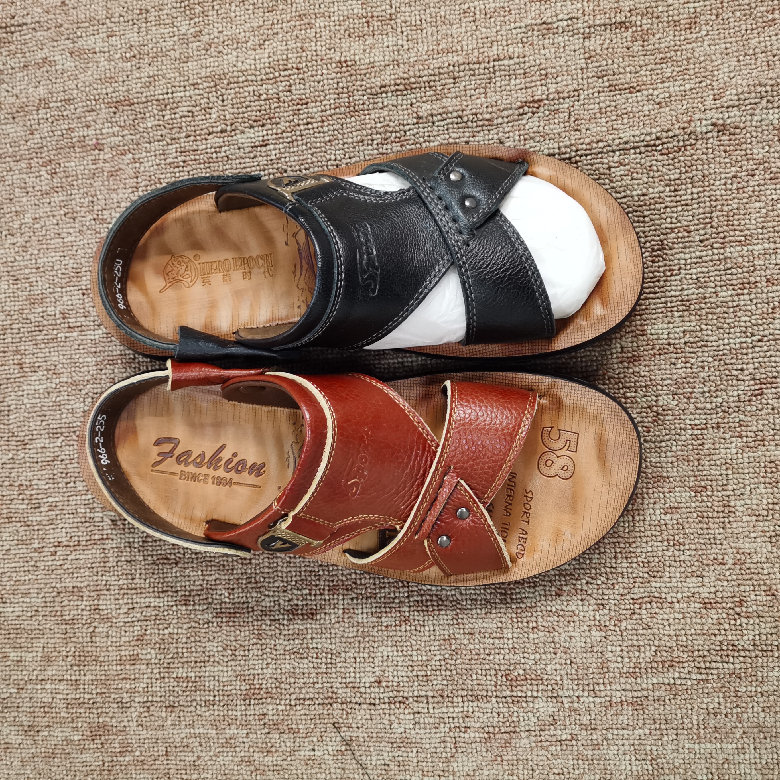 JD-606老人头2020新款男士夏季休闲凉鞋