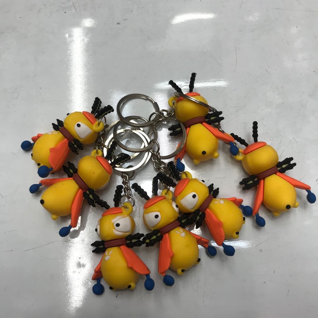 South Korea cute cartoon car electric car key pendant bag hanging toy doll ornaments key chain men and women bee pendant thumbnail