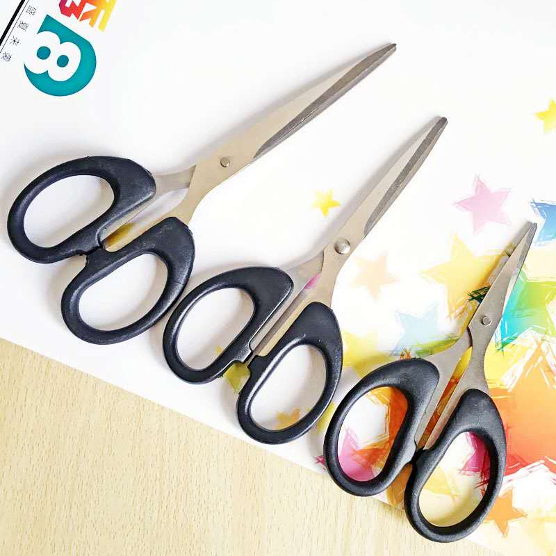 Office Supplies Stainless Steel Household Scissors Black Office Scissors Art Hand Scissors Wholesale details Picture