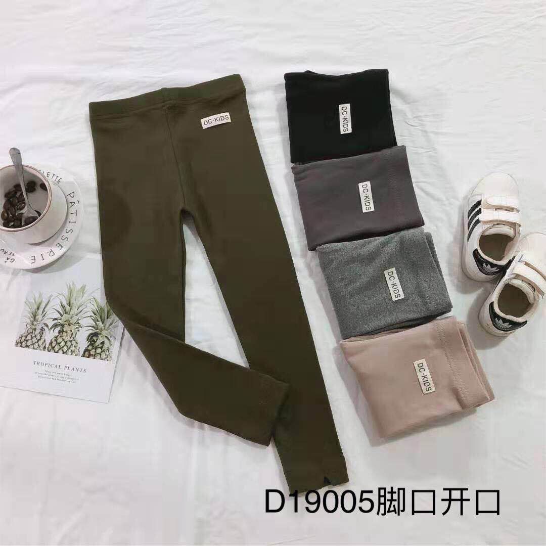 Dc Kids 简单光板经典款脚口设计脚口开叉打底裤