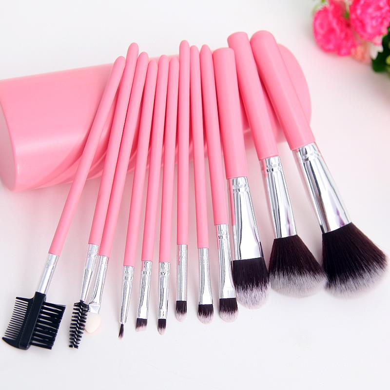 12 Barrel Brush Professional Makeup Set Brush Loose Powder Foundation Brush Eyeshadow Brush