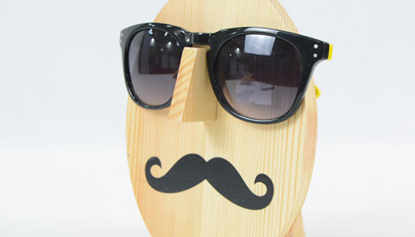 放道具实木人太阳眼镜墨镜眼睛展示架木质创意眼镜店橱窗陈列详情图2