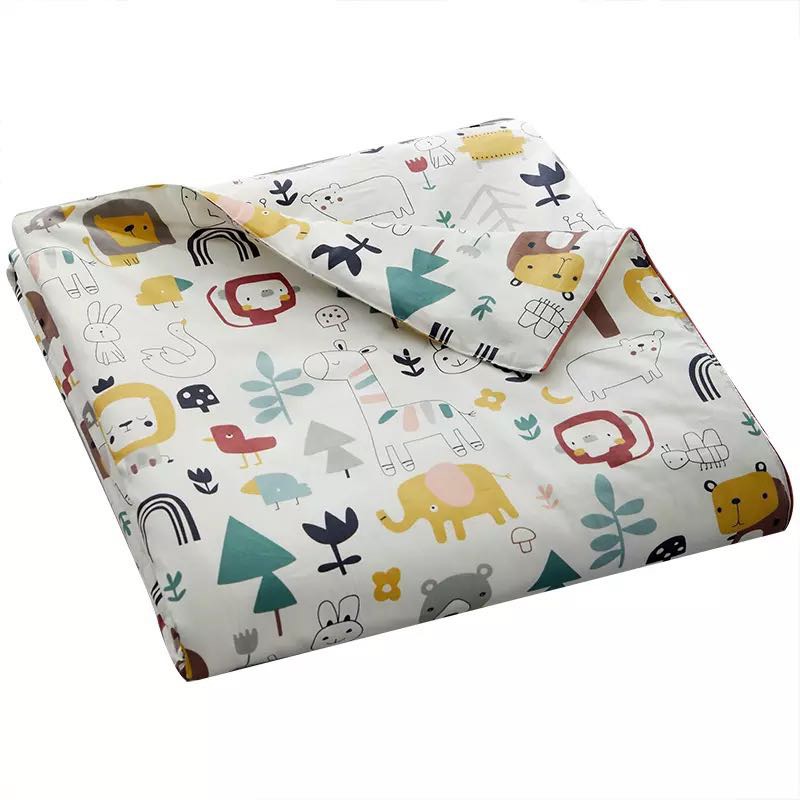 Cute all-cotton children's summer quilt, pure cotton summer cool quilt, kindergarten small quilt, single air-conditioned quilt Specification image