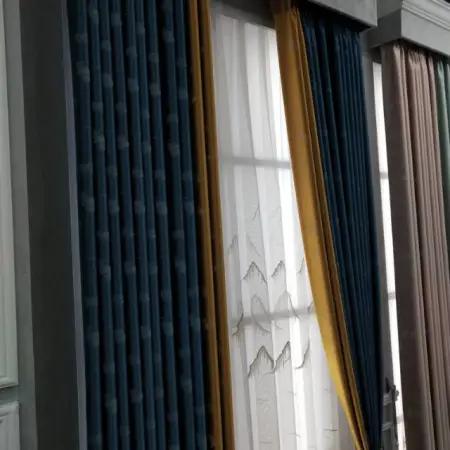 High-precision jacquard splicing fashionable and trendy curtains for living rooms, bedrooms and dormitories -1 High-precision jacquard splicing fashionable and trendy curtains for living rooms, bedrooms and dormitories -1