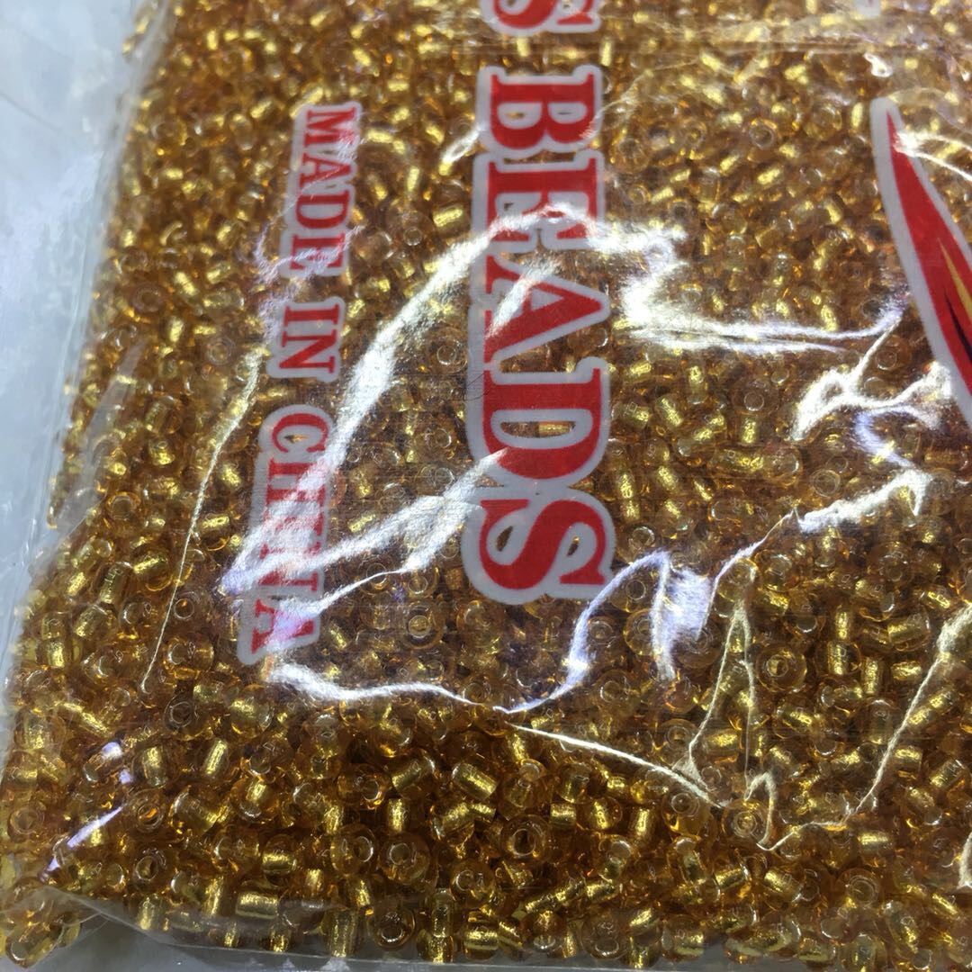 Factory direct sales of ABC Golden glass rice beads Specification image