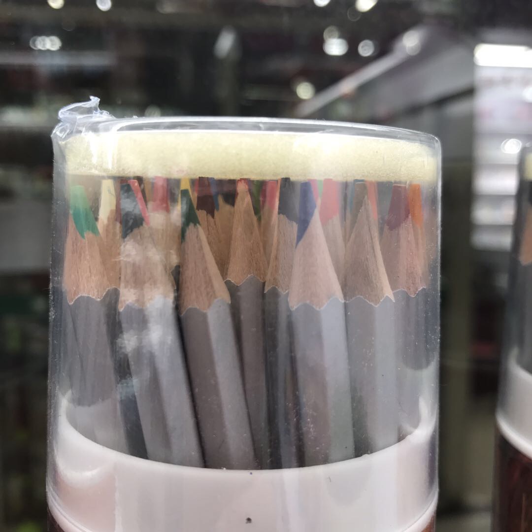 Patrón de muñeca cubo color plomo 48 colores hierro latas venta directa de fábrica barril de estudiantes lápiz premios para niños aprendizaje papelería suministros de pintura Specification image