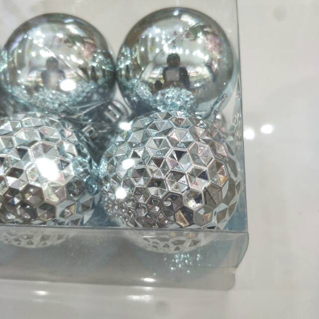 桶装电镀圣诞球彩球新款套装圣诞用品圣诞树挂件细节图