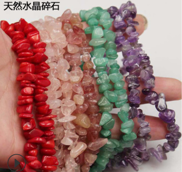Natural crystal, agate, crushed stone, scattered beads, crushed stone crystal bracelet and necklace materials, diy jewelry accessories wholesale Specification image