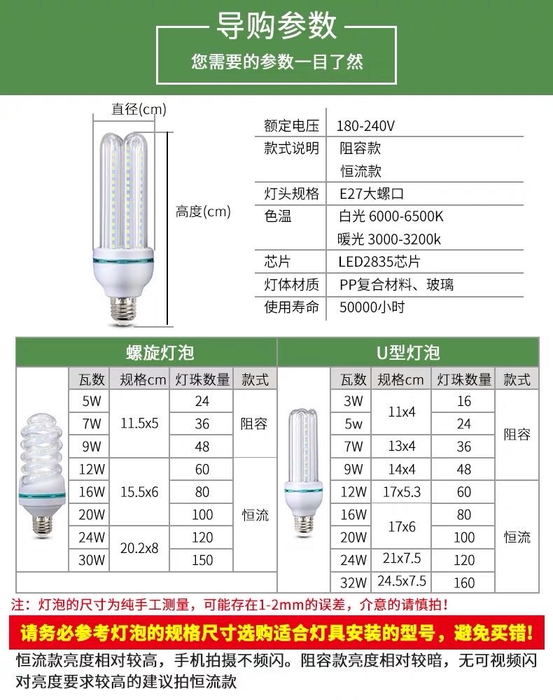 LED家用照明灯节能灯螺口细节图