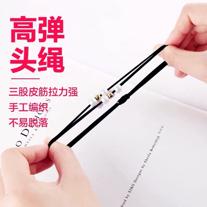 Explosive Hair Tie Band Scrunchie Towel Ring Net Red Hair Accessories Strong Pull Specification drawing