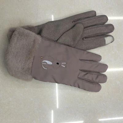Outdoor Gloves Men's Full Finger Sports Mountaineering Skiing Non-Slip Windproof Ladies Waterproof Warm Cold Velvet Fishing