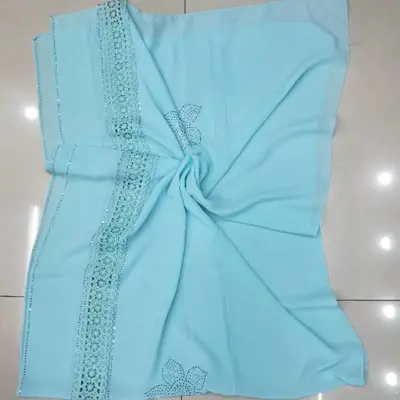 Manufacturers Direct Sales Of Muslim Blue Ethnic Style Women's Headscarves
