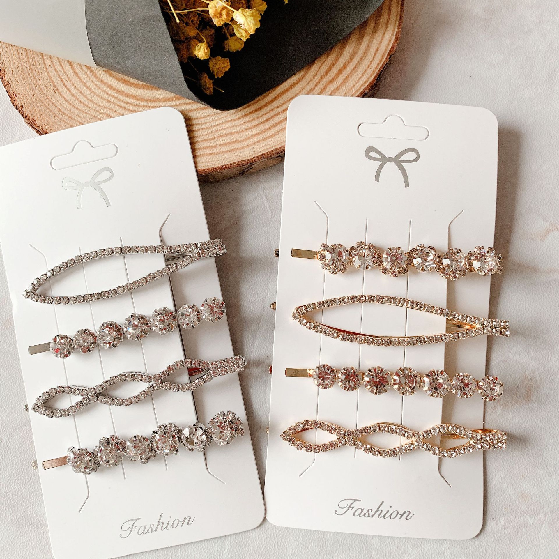 Yiwu Selection simple rhinodrill clamp little fairy fashion simple hairpin side broken hair clip side clip thumbnail