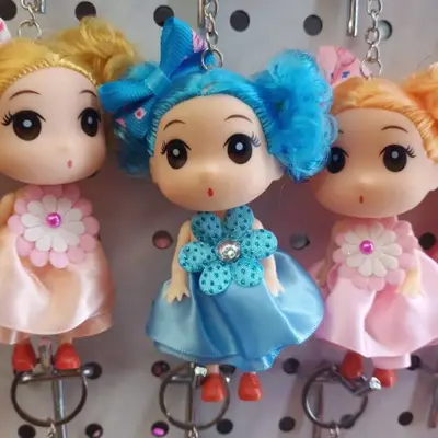 Confused Doll Keychain Cute Princess Girl Bag Hanging Accessory Children's Schoolbag