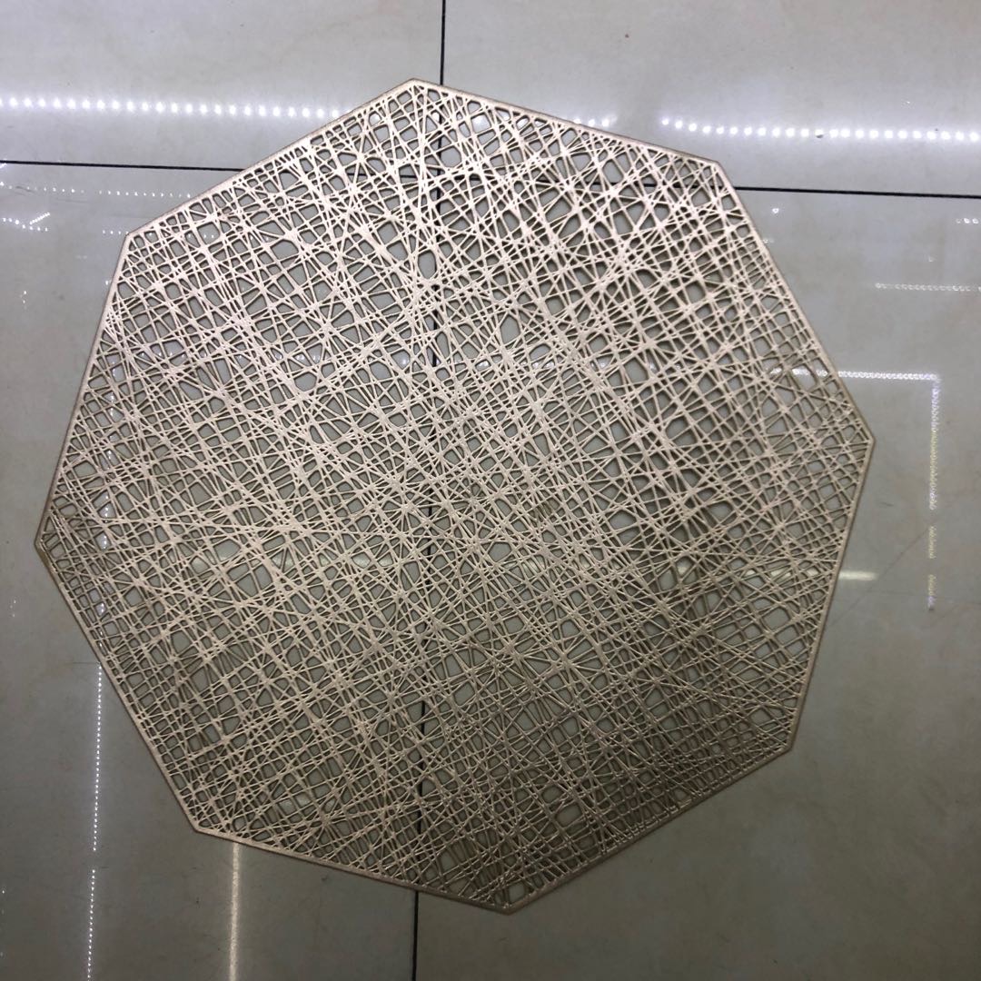 pvc创意镂空八边隔热餐垫图