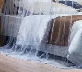 2020新款宫廷三开门落地蓝色家用蚊帐加密防蚊产品图
