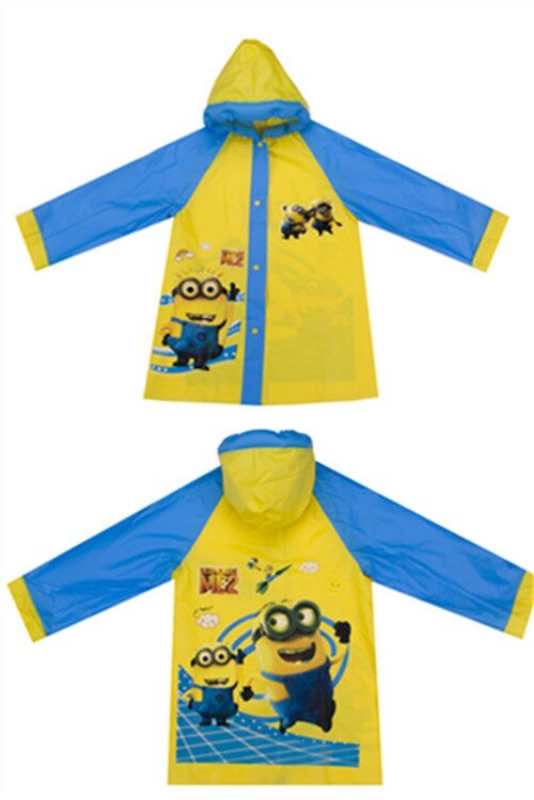 Blue cartoon boys' children's raincoat, children's raincoat, children's long outdoor style Specification image