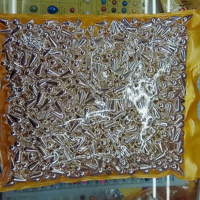伯利恒镀银水滴珠服装配件原料厂家直销 服装辅料