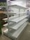 白色超市槽板货架 产品展示架 挂钩货架 样品展示柜图