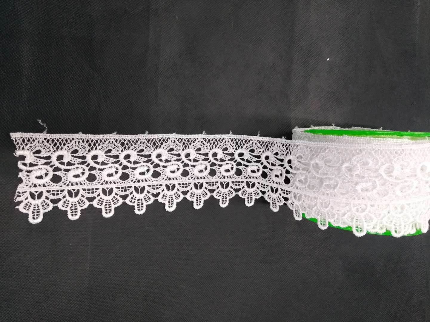 Embroidered lace, polyester lace, water-soluble lace, clothing accessories, DIY stock wholesale lace Specification image