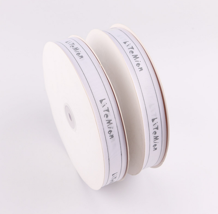 2.5cm wide ribbed tape, letter webbing, horizontal stripe tape, gift packaging tape, decorative ribbon, can be printed with logo Specification image