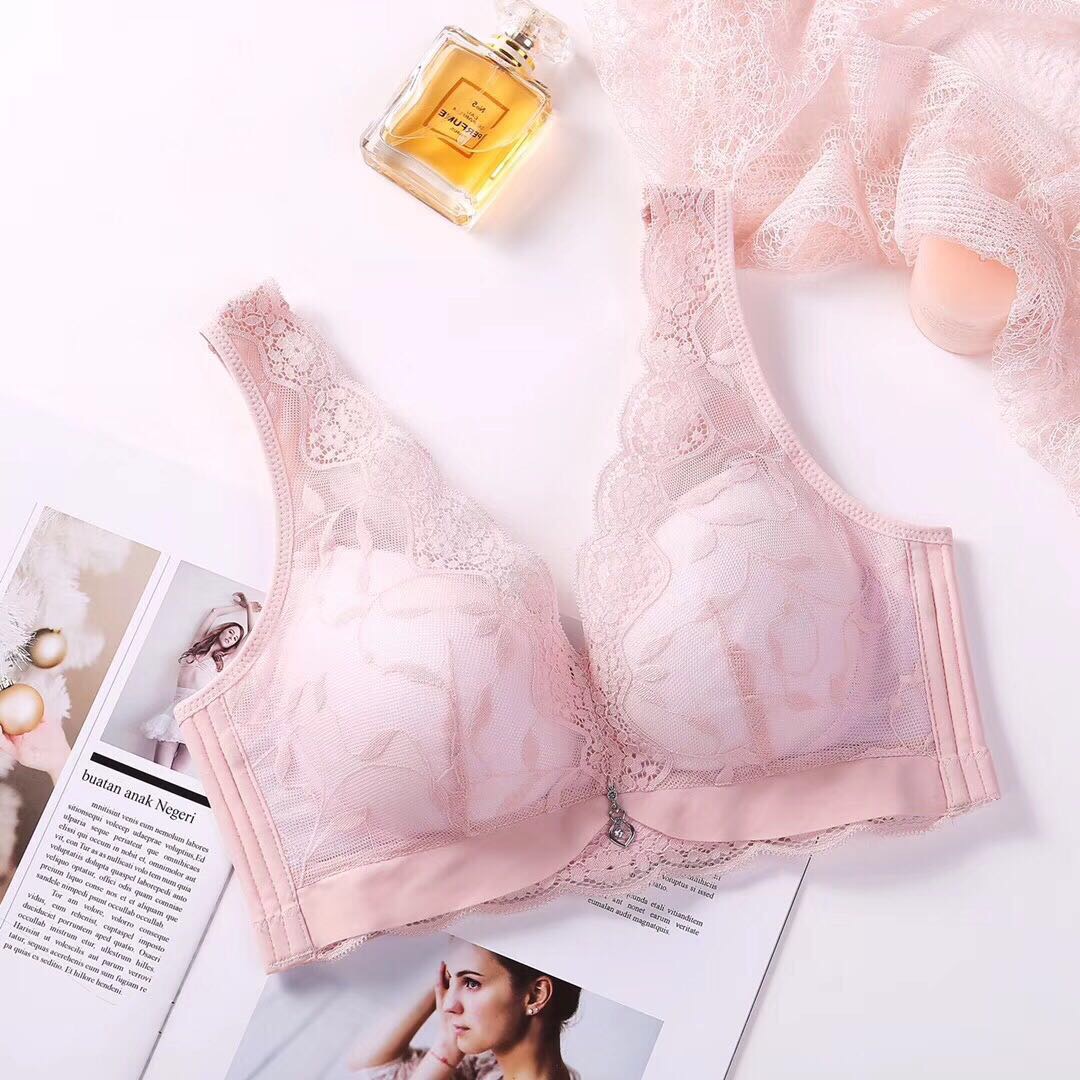 Women's Underwear No Underwire Bra Push-Up Adjustment Bra Thin Sexy Lace Underwear Vest Style details Picture