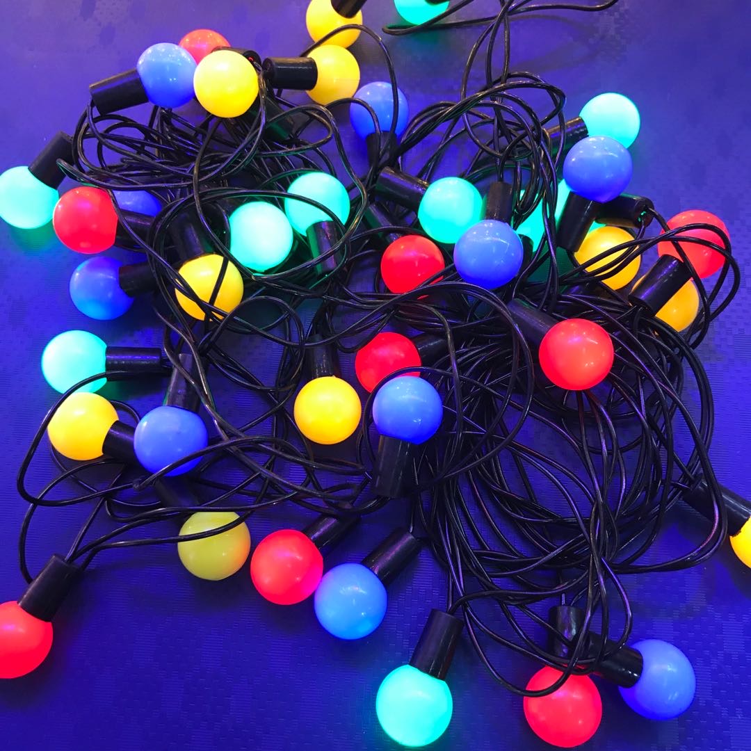 New Year's decorative lights, flashing lights, string lights, festival stars all over the sky, Spring Festival hanging lights, home celebrating the New Year in seven colors and changing colors details Picture