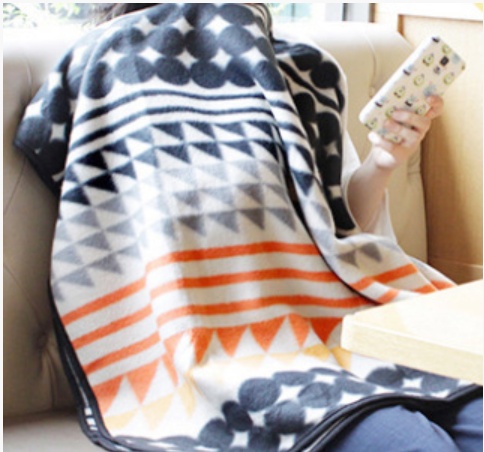 韩国设计膝盖毯办公室毯车内毯提手双面绒