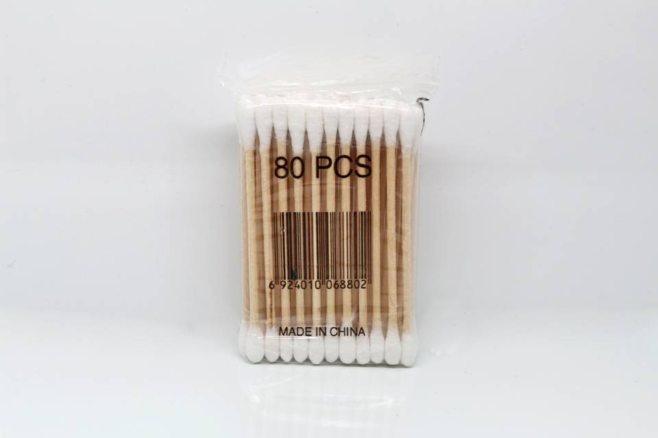 Disposable Wooden Stick Opp Bag Cotton Swab 56 Installation Manufacturers Direct Hanlin Cotton Swab Factory details Picture