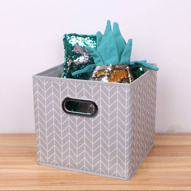 Large Fabric Cotton Linen Household Clothes Collection Basket Quilt Moving Doggy Bag Bundle Mouth Moisture-Proof Wardrobe Organizer Box