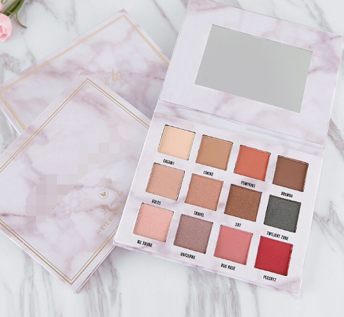 大理石12色眼影盘哑光珠光 新款懒人眼影彩妆详情1