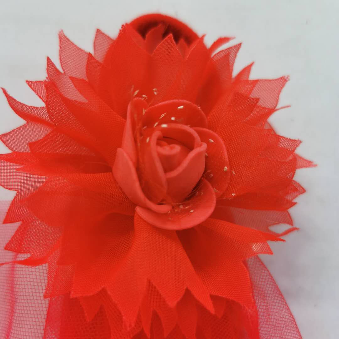 Korean Version Of Fashion Western Style Children's Scrunchie Pearl Flower Rubber Band Specification drawing