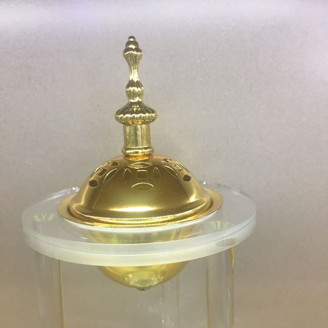 QYL 水晶铁艺镀金香炉家居装饰摆件电镀香炉产品图