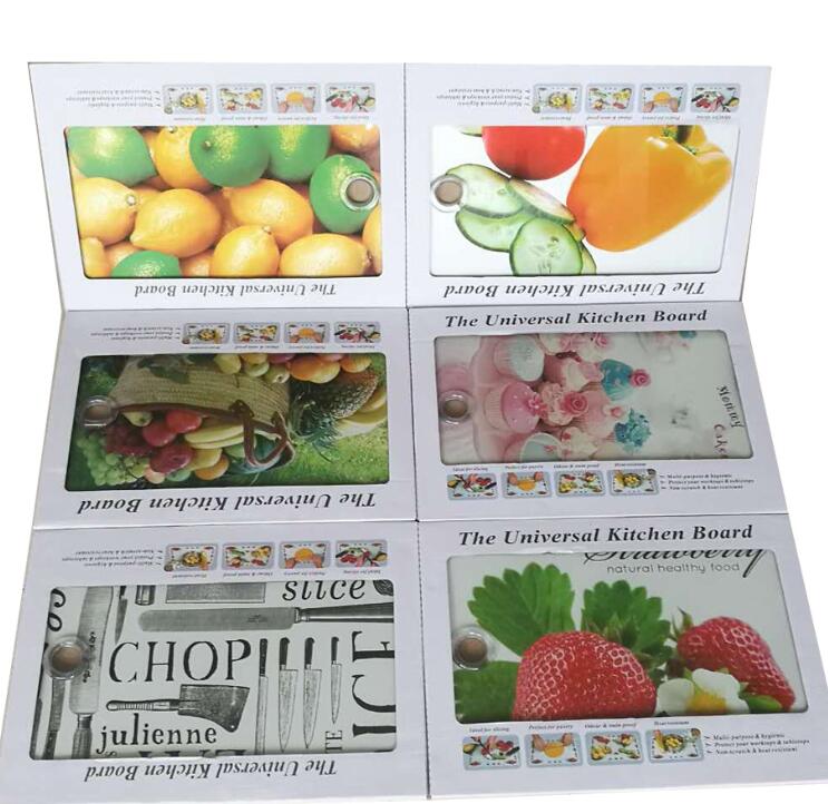 Tempered Glass Aseptic And Easy To Clean Glass Slash-Resistant Cutting Board Fruit Cutting Board 30*40 Specification drawing