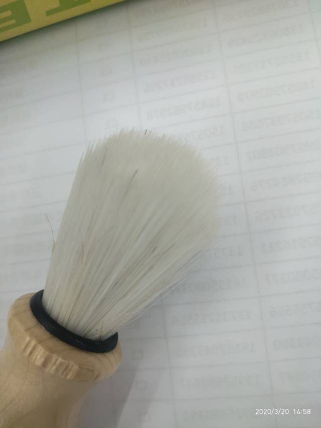 男士软毛胡刷子实木柄胡须刷柔软剃须刷修面刷美发店打泡沫肥皂刷细节图