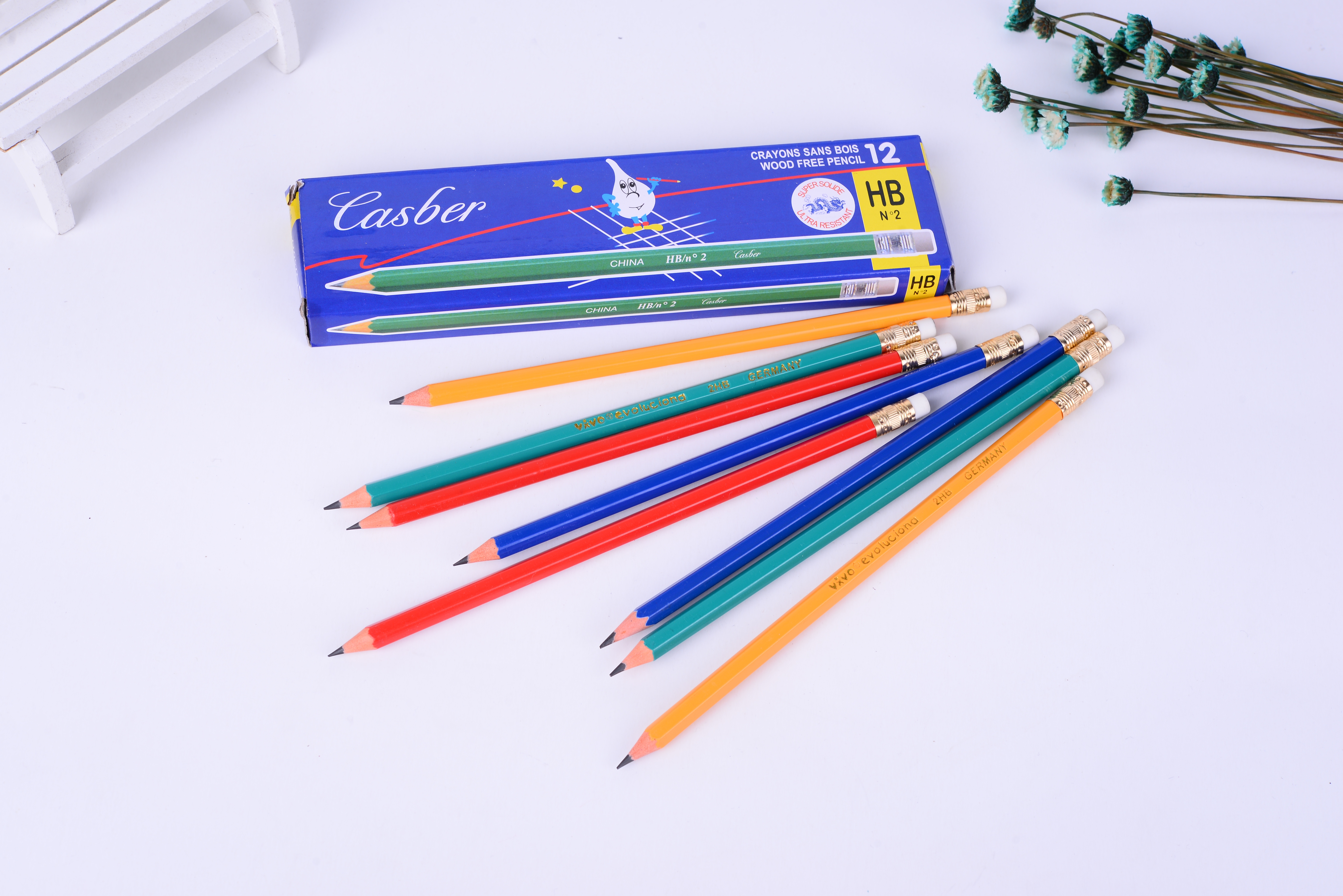655 leather-tipped plastic pencil Sketch pen for children