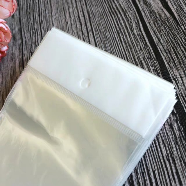 易开口白色珠光卡头OPP袋 不干胶自粘袋 首饰品包装收纳袋子 200个薄款产品图